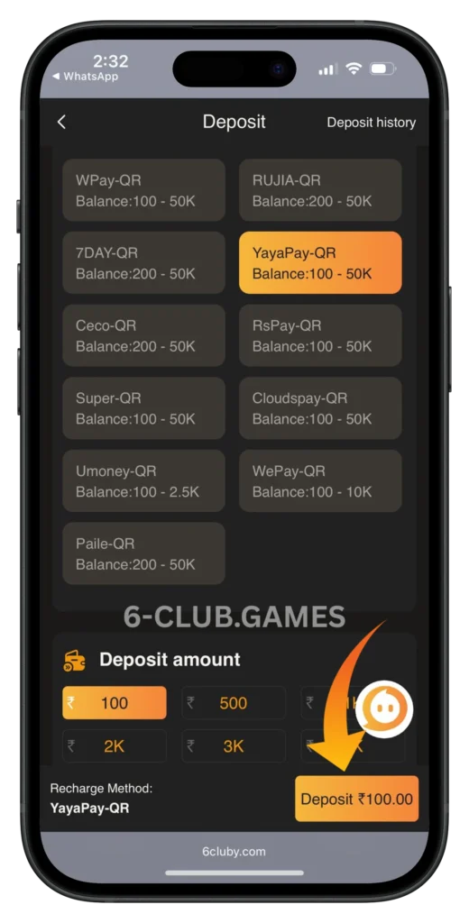 6club-deposit-page